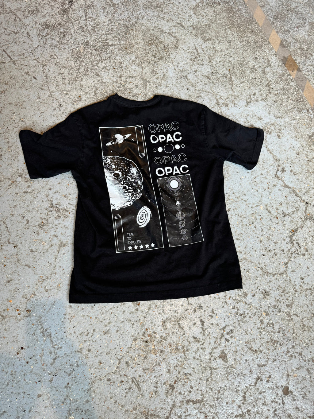 T-SHIRT NOIR GALAXY - OPAC